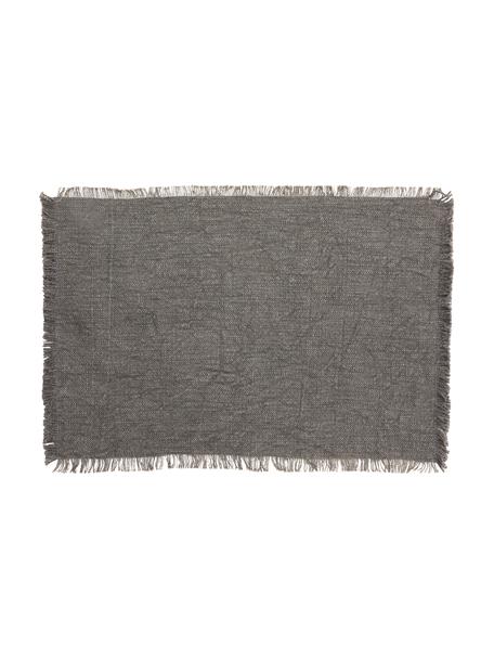 Baumwoll-Tischsets Atria, 2 Stück, 100% Baumwolle, Grau, 33 x 48 cm