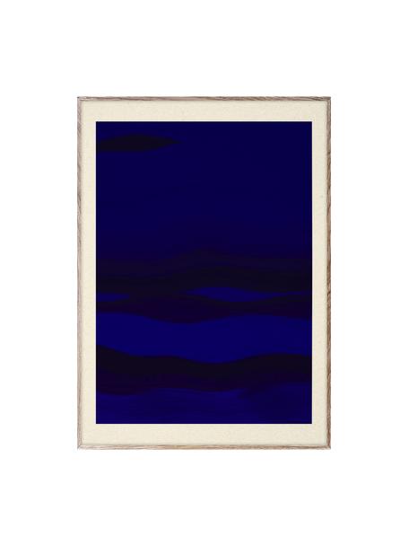 Poster From Afar, 210 g de papier mat de la marque Hahnemühle, impression numérique avec 10 couleurs résistantes aux UV, Bleu foncé, noir, larg. 30 x haut. 40 cm
