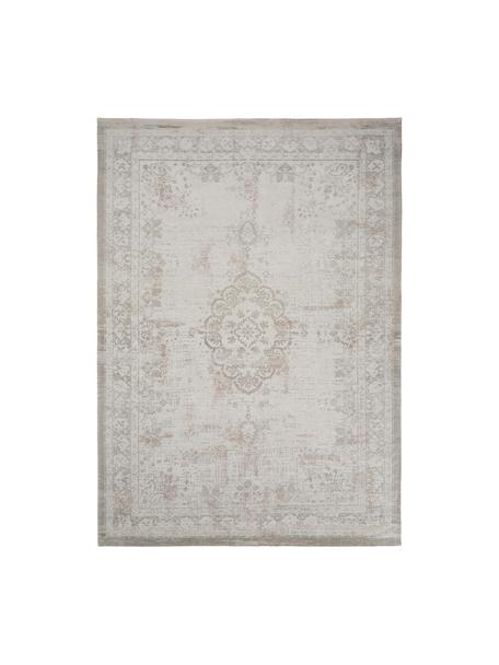Tappeto in ciniglia Medaillon, Filato di ciniglia (100% cotone), Grigio chiaro, Larg. 80 x Lung. 150 cm (taglia XS)