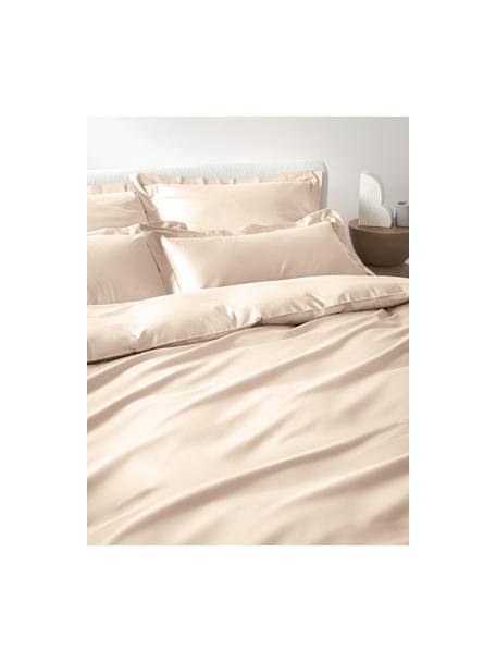 Baumwollsatin-Bettdeckenbezug Premium, Webart: Satin Fadendichte 500 TC,, Peach, B 155 x L 220 cm