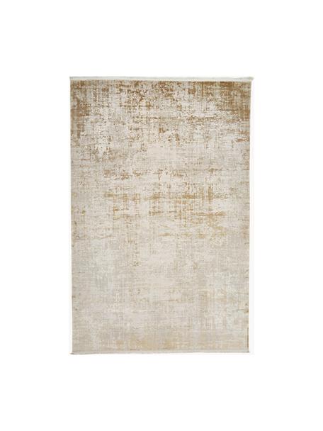 Malý koberec s nízkým vlasem s třásněmi Cordoba, Odstíny béžové, Š 130 cm, D 190 cm (velikost S)