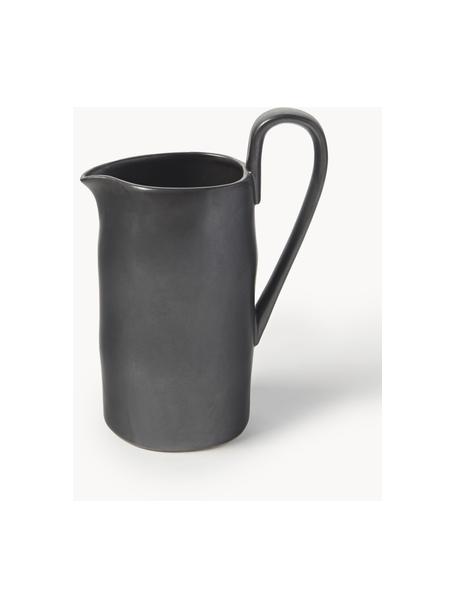 Carafe en grès Flow, 1 L, Grès cérame, Noir, 1 L