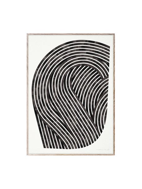 Poster Quantum Fields 01, 210 g mat Hahnemühle papier, digitale print met 10 UV-bestendige kleuren, Wit, zwart, B 50 x H 70 cm
