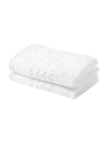 Handtuch Cordelia in verschiedenen Grössen, Weiss, XS Gästehandtuch, B 30 x L 50 cm, 2 Stück