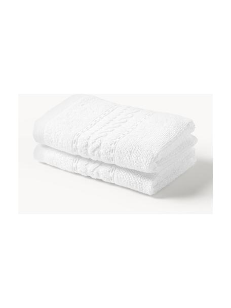 Handdoek Cordelia in verschillende formaten, Wit, XS Gastendoekje, B 30 x L 50 cm, 2 stuks
