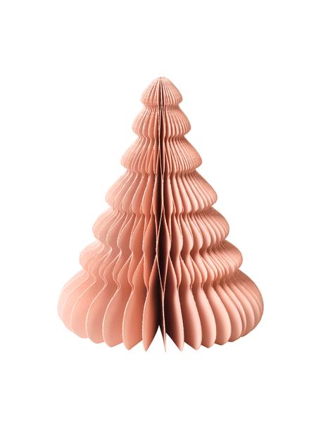 Dekorace Paper Pine, Papír, Tmavě růžová, Ø 13 cm, V 15 cm
