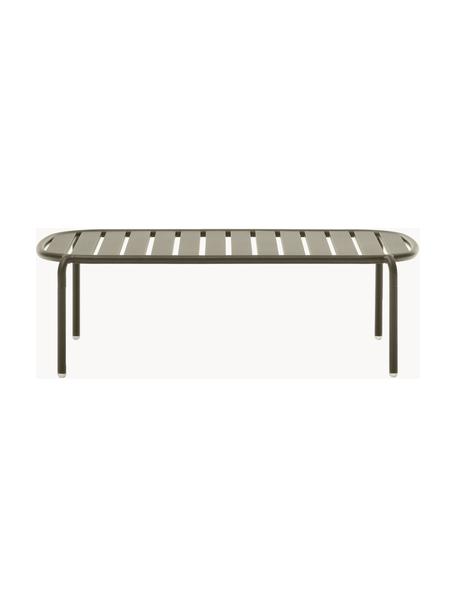 Mesa para exterior Joncols, Aluminio con pintura en polvo, Verde oliva, An 113 x F 65 cm