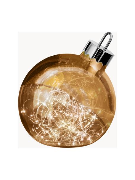 Pallina di Natale in vetro con LED a batteria Aggia, Dorato, specchiato, Ø 20 x Alt. 22 cm