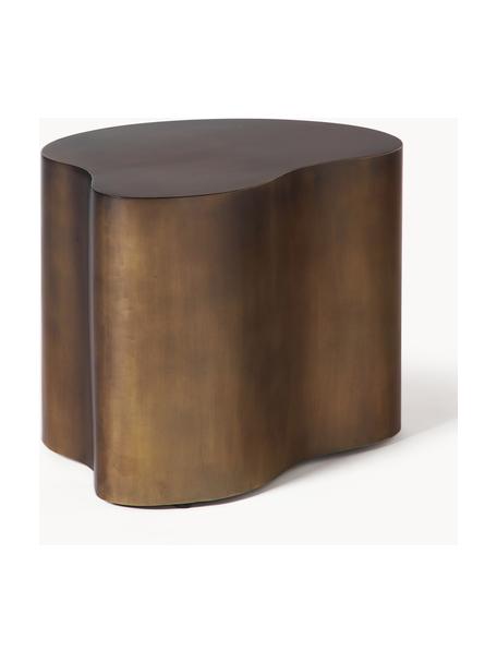 Table d'appoint en métal de forme organique Dale, Métal, Or laiton avec finition antiquaire, larg. 40 x haut. 50 cm
