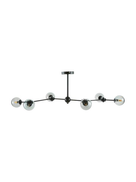 Grand plafonnier Aurelia, Gris, noir, larg. 110 x haut. 32 cm