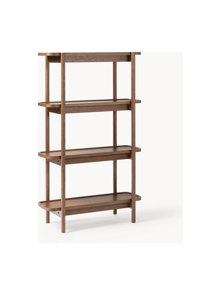 Scaffale in legno Libby, Ripiani: compensato con rivestimen, Piedini: massiccio legno di querci, Marrone, Larg. 91 x Alt. 148 cm