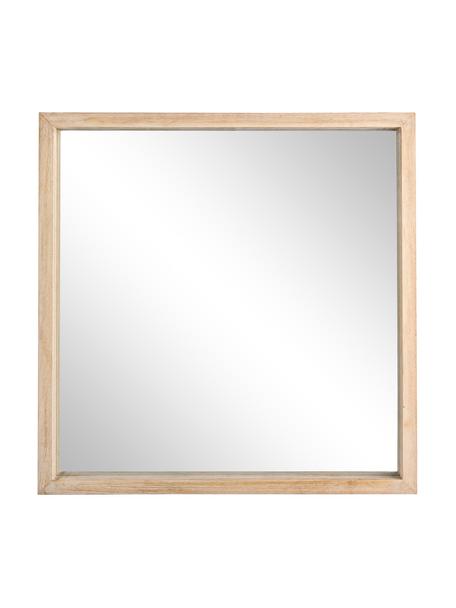 Espejo de pared de madera Tiziano, Espejo: cristal, Beige, An 52 x Al 52 cm