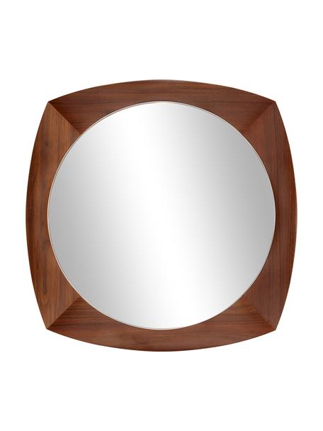 Espejo de pared Emory, Espejo: cristal, Reverso: tablero de fibra de densi, Madera oscura, An 70 x Al 70 cm