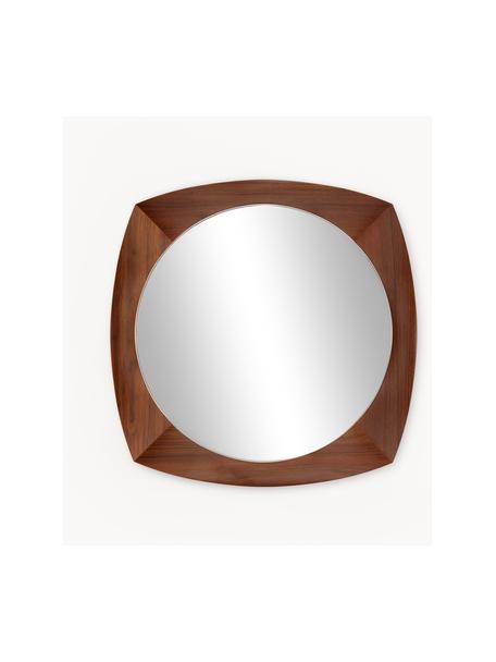 Wandspiegel Emory, Rahmen: PVC-Furnier, Spiegelfläche: Spiegelglas, Rückseite: Mitteldichte Holzfaserpla, Dunkles Holz, B 70 x H 70 cm