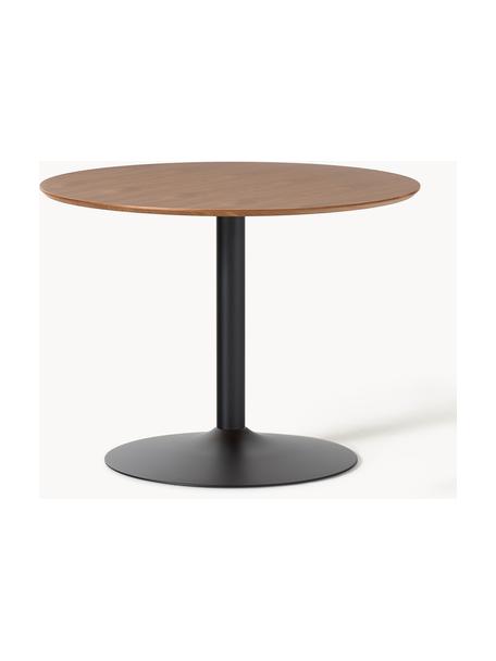 Table ronde Menorca, tailles variées, Bois de noyer, noir, Ø 100 cm