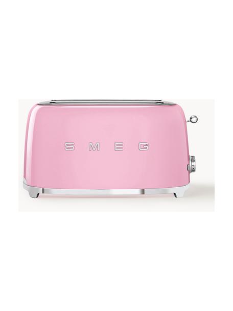 Langschlitztoaster 50's Style, Edelstahl, lackiert, Rosa, glänzend, B 41 x T 21 cm