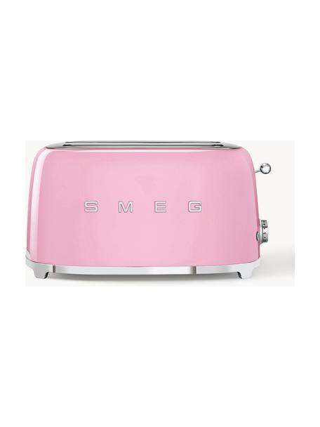 Langschlitztoaster 50's Style, Edelstahl, lackiert, Rosa, glänzend, B 41 x T 21 cm