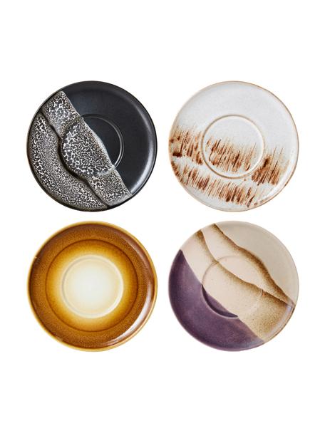 Set sottopiatti 70's 4 pz, Gres, Multicolore, Ø 13 cm