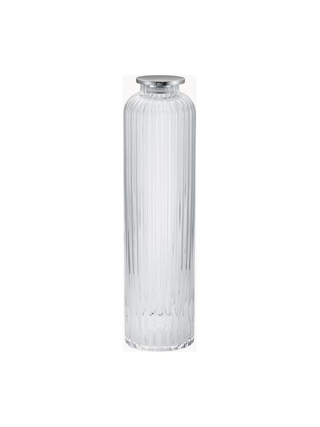 Carafe en cristal avec couvercle Bernadotte, 1,1 L, Transparent, argenté, 1,1 L