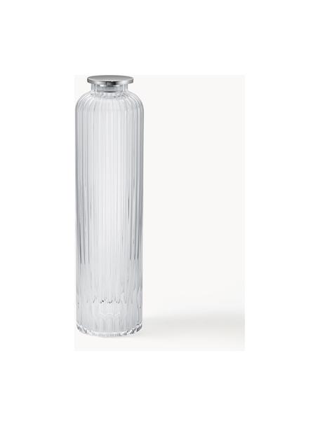 Carafe en cristal avec couvercle Bernadotte, 1,1 L, Transparent, argenté, 1,1 L