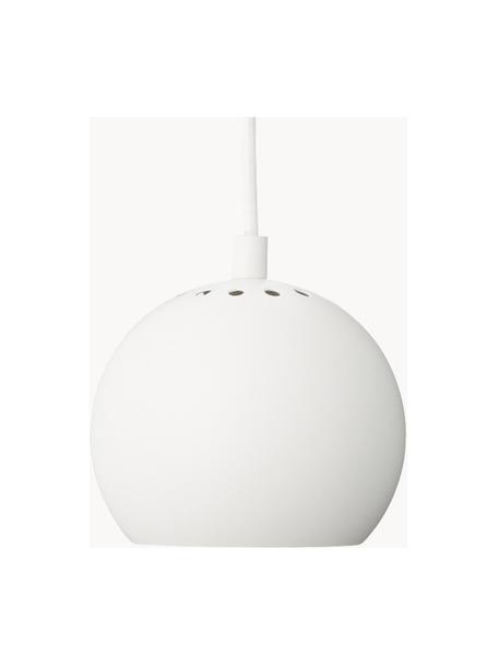 Kleine Kugel-Pendelleuchte Ball, Weiß, matt, Ø 12 x H 10 cm