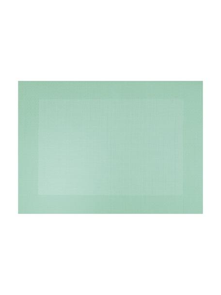 Manteles individuales de plástico Trefl, 2 uds., Plástico (PVC) es aspecto de cuero, Verde menta, An 33x L 46 cm