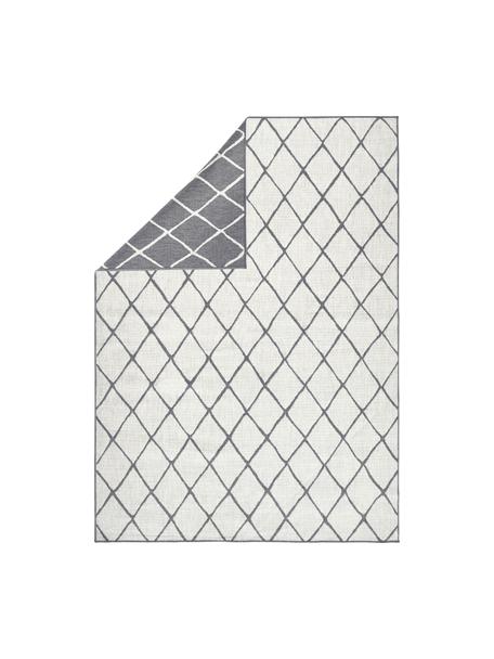 Vnitřní a venkovní oboustranný koberec Malaga, 100 % polypropylen, Šedá, krémově bílá, Š 80 cm, D 150 cm (velikost XS)
