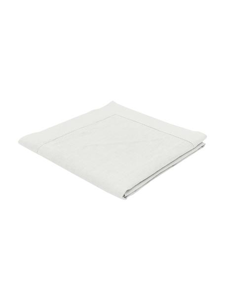 Nappe pur lin avec ourlet Alanta, Blanc crème, Pour 6 à 8 pers. (larg. 160 x long. 250 cm)