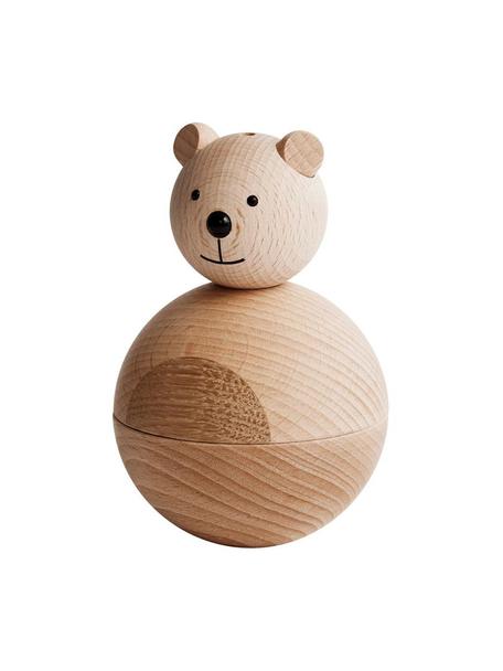 Deko-Objekt Bear, Holz, Schwarz, Ø 7 x H 12 cm