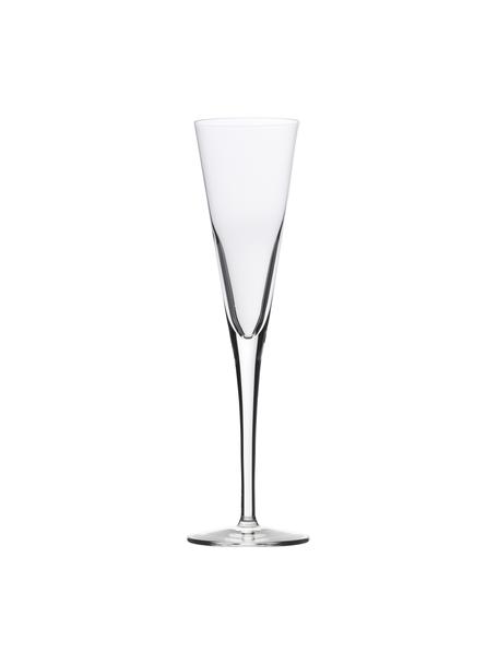 Kristall-Sektflöten Event in klassischem Design, 6 Stück, Kristallglas, Transparent, Ø 7 x H 24 cm, 160 ml