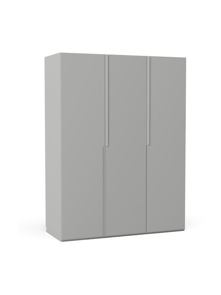 Szafa modułowa Leon, 3-drzwiowa, różne warianty, Korpus: płyta wiórowa z certyfika, Drewno naturalne, szary, W 200 cm, Basic