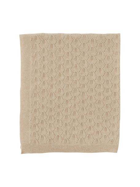 Detská deka z vlny merino Lana, Béžová, Š 80 x D 100 cm