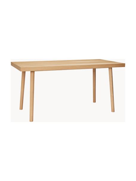 Eikenhouten eettafel Herringbone met visgraatpatroon, 200 x 100 cm, Tafelblad: MDF met eikenhoutfineer, , Poten: eikenhout, FSC-gecertific, Eikenhout, B 160 x D 80 cm