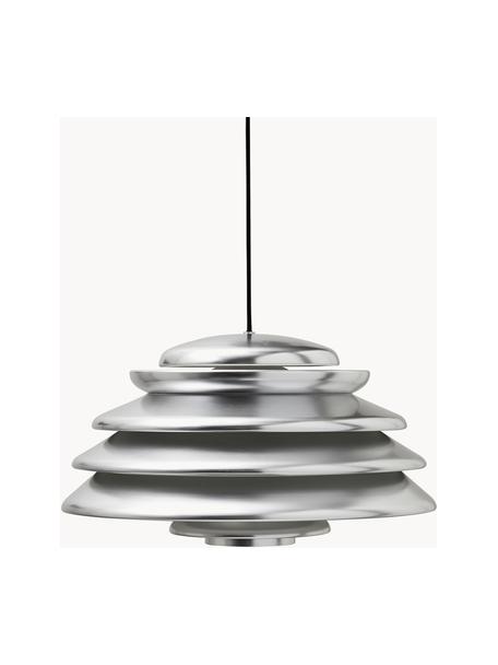 Design hanglamp Hive, Lampenkap: gecoat metaal, Zilverkleurig, Ø 48 x H 27 cm