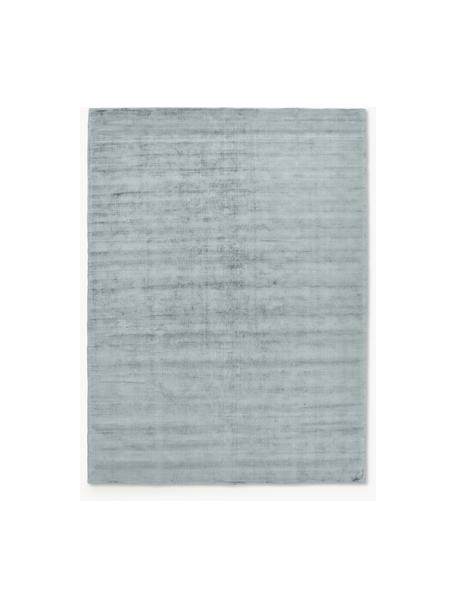 Tapis en viscose tissé main Jane, Gris-bleu, larg. 300 x long. 400 cm (taille XL)