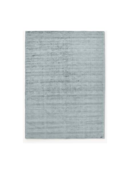 Tappeto in viscosa fatto a mano Jane, Retro: 100% cotone, Grigio blu, Larg. 300 x Lung. 400 cm (taglia XL)
