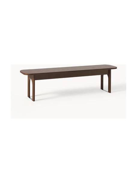 Zitbank Apollo, Zitvlak: gelakt eikenhoutfineer, Poten: eikenhout (FSC-gecertific, Eikenhout, donkerbruin gelakt, B 180 x D 37 cm