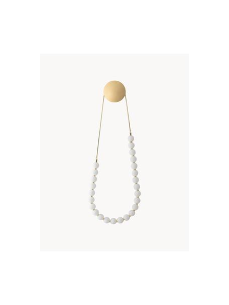 Applique a LED luce regolabile Perla, Paralume: vetro, Dorato, bianco, Larg. 50 x Alt. 132 cm
