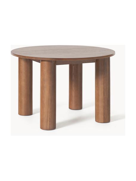 Mesa de comedor redonda de madera de roble Ohana, Ø 120 cm, Madera de roble maciza embarnizada

Este producto está hecho de madera de origen sostenible y con certificación FSC®., Madera de roble embarnizada en oscuro, Ø 120 cm