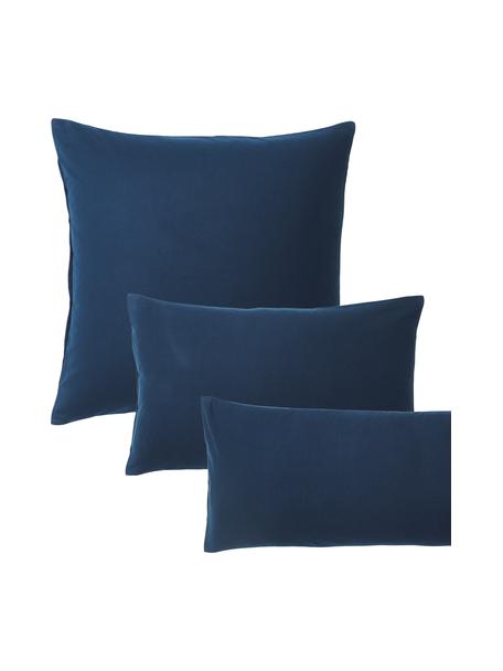 Funda de almohada de franela Biba, Azul marino, An 50 x L 70 cm