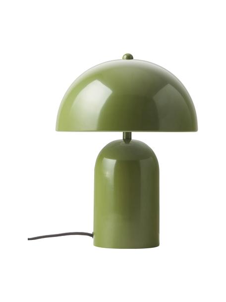 Kleine retro tafellamp Walter in groen, Lampenkap: gepoedercoat metaal, Lampvoet: gepoedercoat metaal, Groen, Ø 25 x H 34 cm
