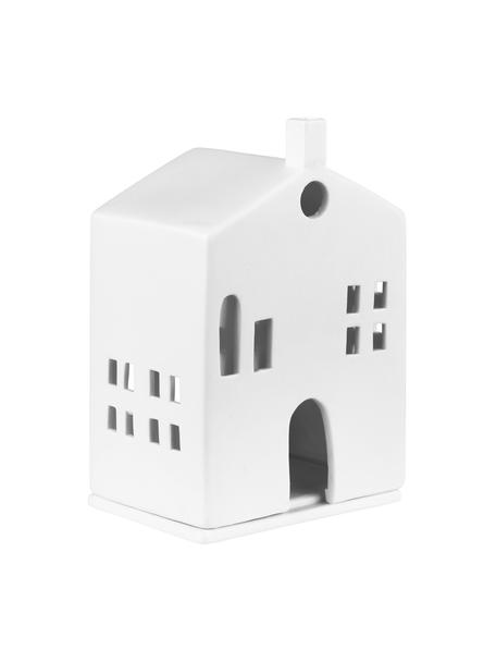 Porcelánový svietnik (domček) Living, Porcelán, Biela, Š 10 x V 15 cm