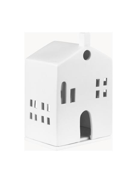 Porcelánový svietnik (domček) Living, Porcelán, Biela, Š 10 x V 15 cm