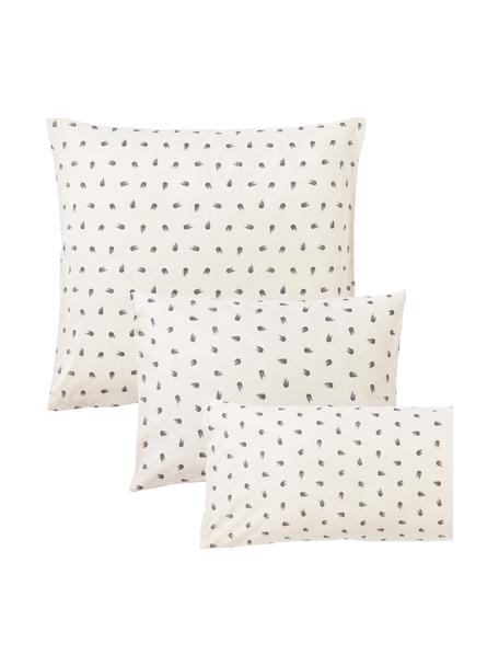 Funda de almohada de algodón a lunares Amma, Beige, An 50 x L 70 cm