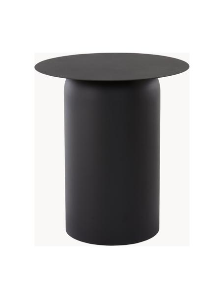 Mesa auxiliar redonda Zele, Hierro con pintura en polvo, Negro, Ø 46 x Al 51 cm