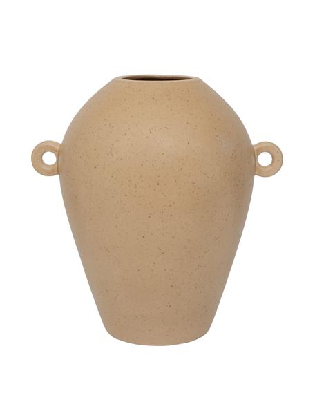 Ręcznie wykonany wazon z ceramiki Quiet, Ceramika, Beżowy, S 29 x W 30 cm