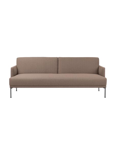 Sofa rozkładana Fluente (3-osobowa), Tapicerka: 80% poliester, 20% ramia , Tapicerka: wyściółka z pianki na zaw, Stelaż: lite drewno sosnowe z cer, Nogi: metal malowany proszkowo, Taupe tkanina, S 220 x W 86 cm