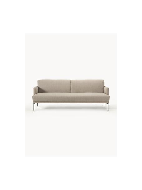 Sofá cama Fluente (3 plazas), Tapizado: 80% poliéster, 20% ramio , Estructura: madera de pino maciza, Patas: metal con pintura en polv, Tejido beige, An 220 x F 88 cm