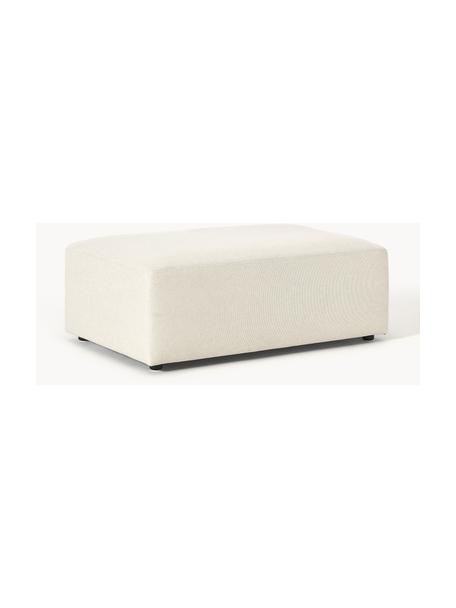 Pouf XL Melva, larg 116 x prof. 72 cm, Tissu blanc cassé, larg. 116 x prof. 72 cm