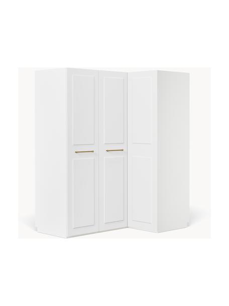 Modularer Eck-Kleiderschrank Charlotte, 165 cm Breite, mehrere Varianten, Korpus: Spanplatte, melaminbeschi, Weiss, Basic Interior, B 165 x H 200 cm, mit Eckmodul